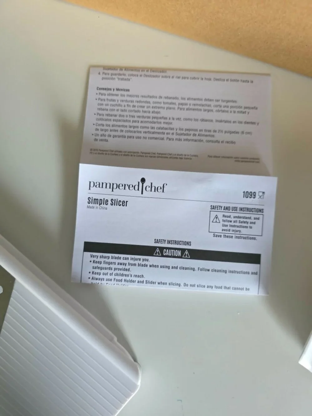 Pampered Chef Simple Slicer (Model #1099)